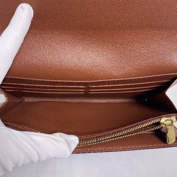 LOUIS VUITTON Portefeuille Sarah Monogram M60531 Brown Long Wallet LV - Picture 11 of 15